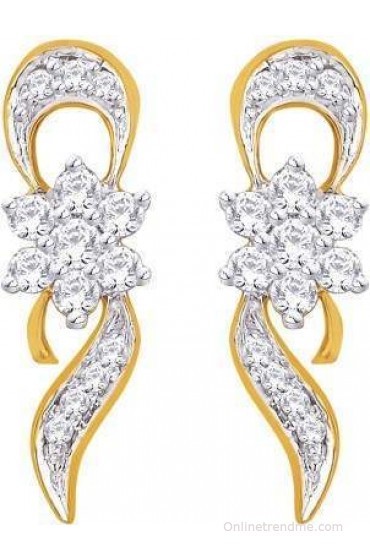 Nakshatra Spring Sparkle 18 K Diamond Gold Drop Earring